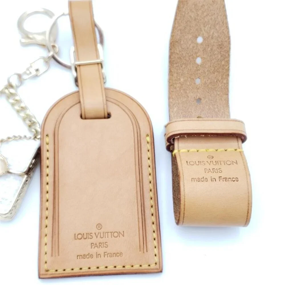 Authentic Louis Vuitton Luggage tag with Unbranded Keycharm